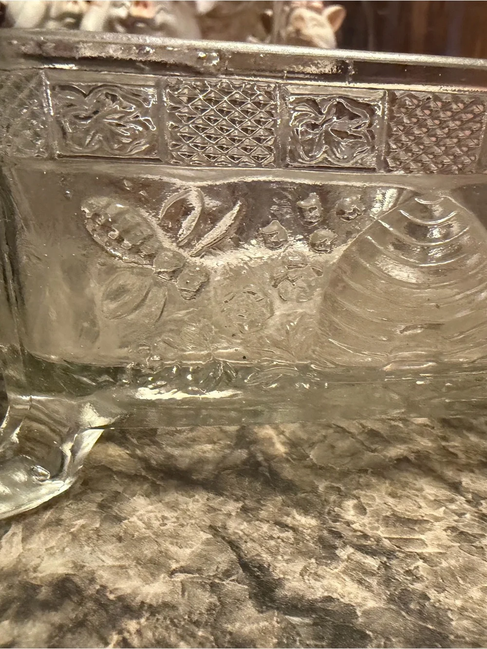 Indiana Glass clear embossed